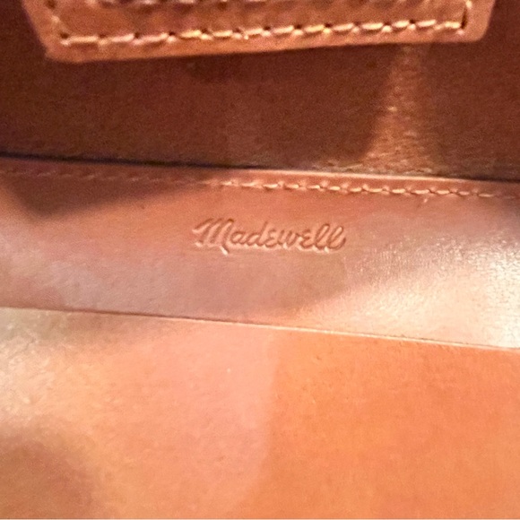 Madewell The Essential Bucket Bag Leather Brown NWOT - Picture 7 of 10